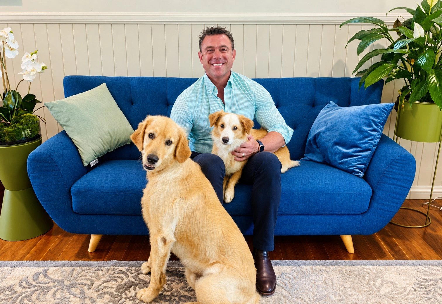 Fergus with Alby and Honey
